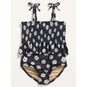 New! Smocked Peplum Swimsuit for Toddler Girls 3T